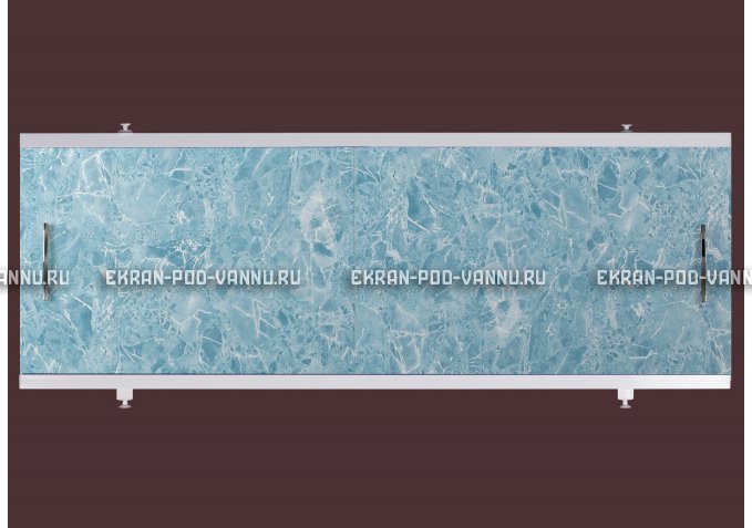 Экран для ванной EUROPLEX Универсал голубой мрамор под трубы картинка 1