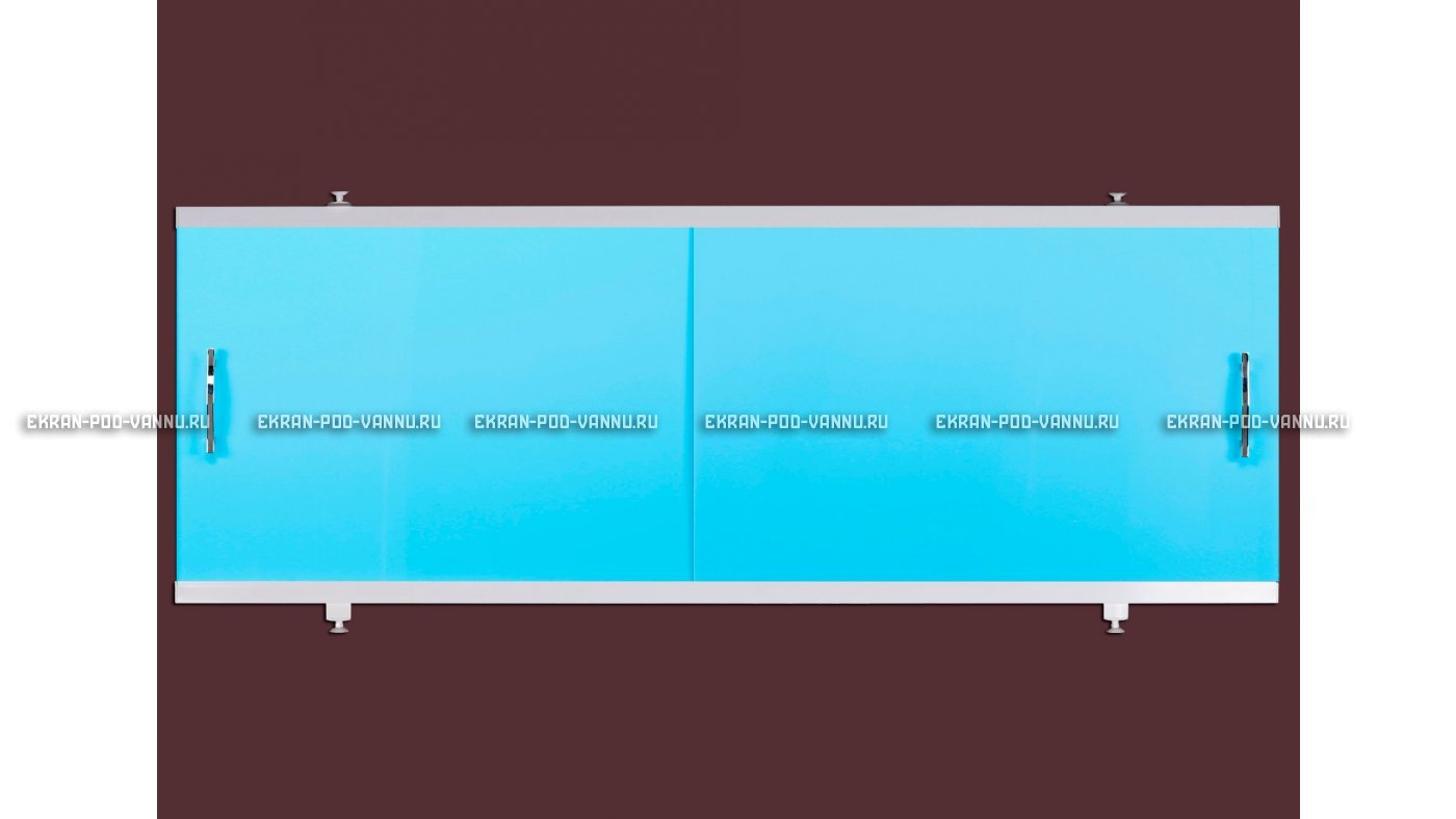 Экран для ванной EUROPLEX Универсал голубой под трубы картинка 6