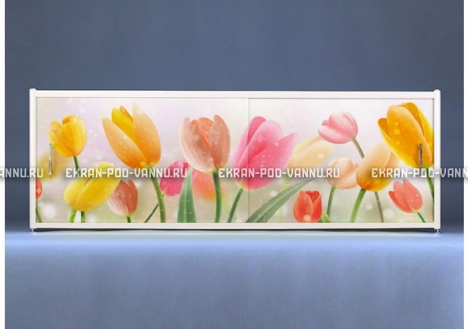 Экран с рисунком EURO-PLEX Тюльпаны – купить по цене 8500 руб. в интернет-магазине картинка 1