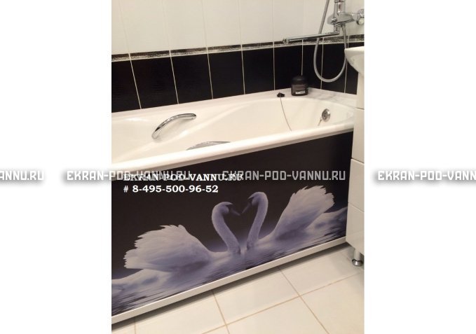 Экран с рисунком EURO-PLEX Лебеди на роликах – купить по цене 12400 руб. в интернет-магазине картинка 2