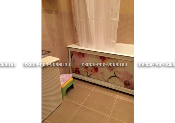 Экран с рисунком EURO-PLEX Орхидея на роликах – купить по цене 12400 руб. в интернет-магазине картинка 5
