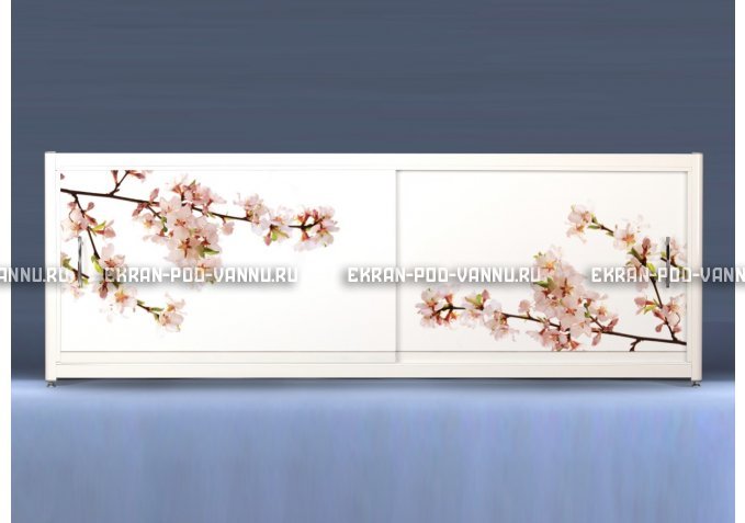 Экран с рисунком EURO-PLEX Акация на роликах – купить по цене 12400 руб. в интернет-магазине картинка 1
