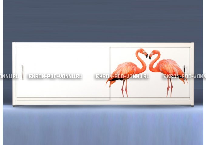Экран с рисунком EURO-PLEX Фламинго на роликах – купить по цене 12400 руб. в интернет-магазине картинка 1