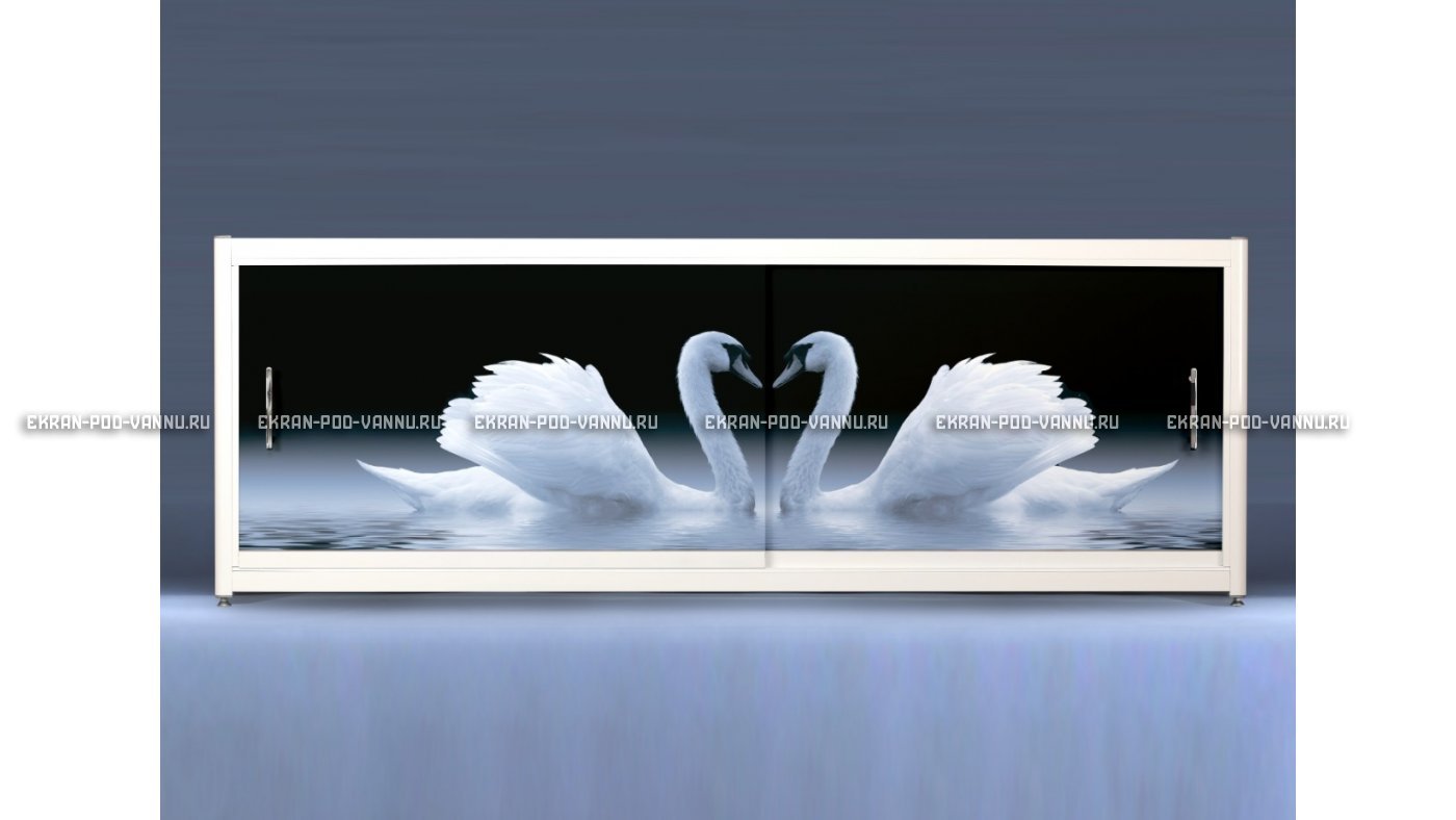 Экран с рисунком EURO-PLEX Лебеди на роликах – купить по цене 12400 руб. в интернет-магазине картинка 12