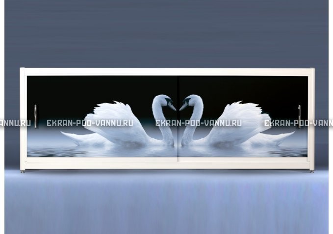 Экран с рисунком EURO-PLEX Лебеди на роликах – купить по цене 12400 руб. в интернет-магазине картинка 1