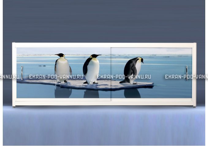 Экран с рисунком EURO-PLEX Пингвины на роликах – купить по цене 12400 руб. в интернет-магазине картинка 1