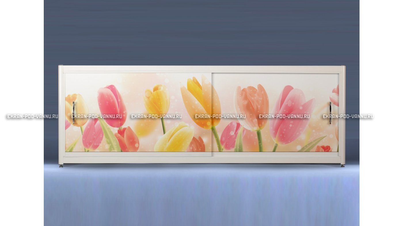 Экран с рисунком EURO-PLEX Тюльпаны на роликах – купить по цене 12400 руб. в интернет-магазине картинка 8