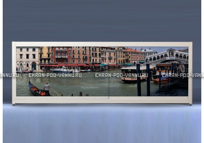 Экран с рисунком EURO-PLEX Венеция на роликах – купить по цене 12400 руб. в интернет-магазине картинка 1