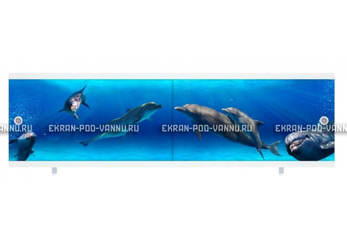 Раздвижной экран МетаКам Ультралегкий 150 и 170 Дельфины – купить по цене 1590 руб. в интернет-магазине картинка 2