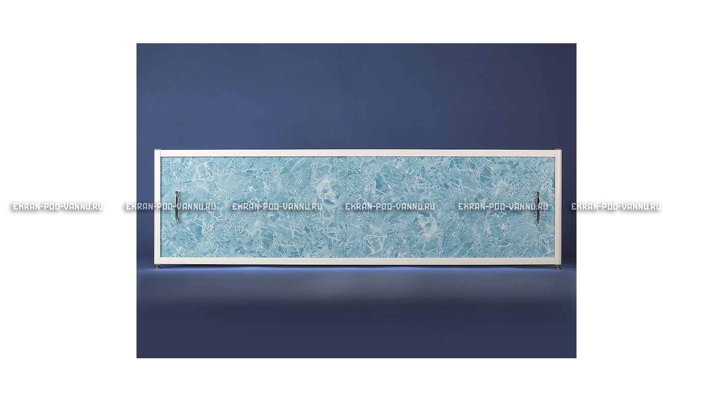 Раздвижной экран EURO-PLEX Комфорт голубой мрамор – купить по цене 6250 руб. в интернет-магазине картинка 8
