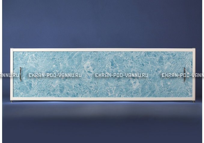 Раздвижной экран EURO-PLEX Комфорт голубой мрамор – купить по цене 6250 руб. в интернет-магазине картинка 1