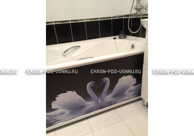 Экран с рисунком EURO-PLEX Лебеди – купить по цене 8500 руб. в интернет-магазине картинка 1