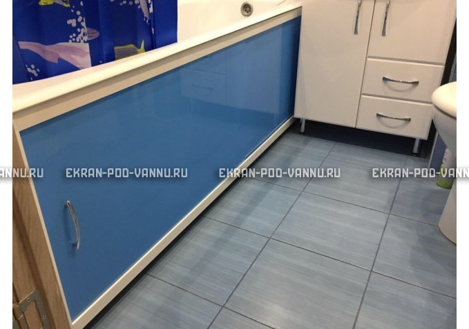 Раздвижной экран EURO-PLEX Комфорт голубой – купить по цене 6750 руб. в интернет-магазине картинка 1