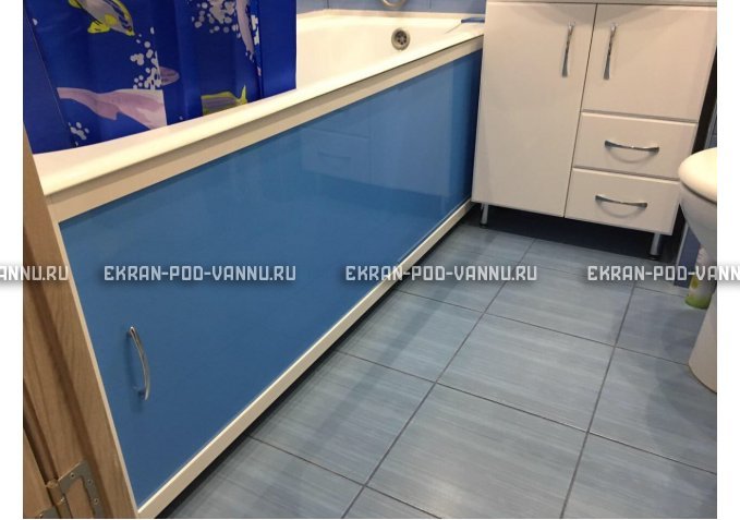 Раздвижной экран EURO-PLEX Комфорт голубой – купить по цене 6750 руб. в интернет-магазине картинка 3