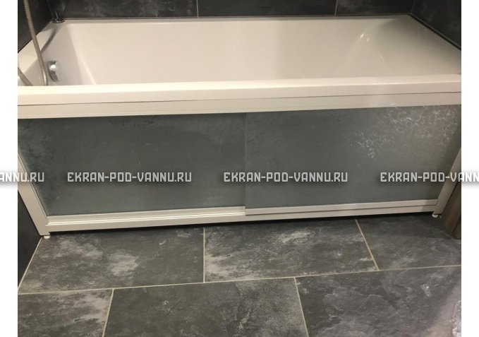 Раздвижной экран под ванну EUROPLEX Роликс Серебро картинка 4