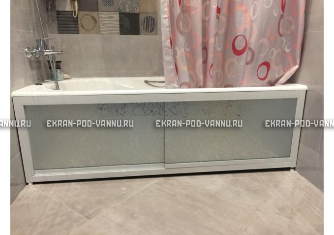 Раздвижной экран под ванну EUROPLEX Роликс Серебро картинка 1