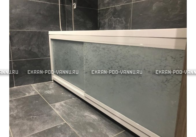 Раздвижной экран под ванну EUROPLEX Роликс Серебро картинка 3