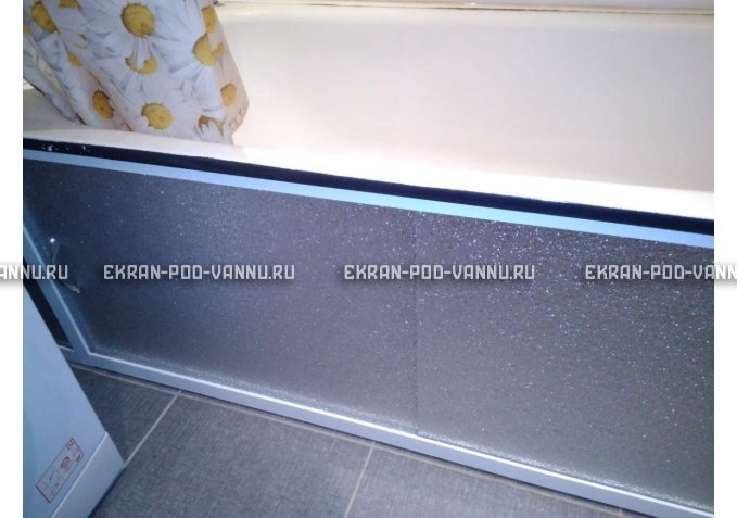 Раздвижной экран EURO-PLEX Серебро колотый лед – купить по цене 6550 руб. в интернет-магазине картинка 4