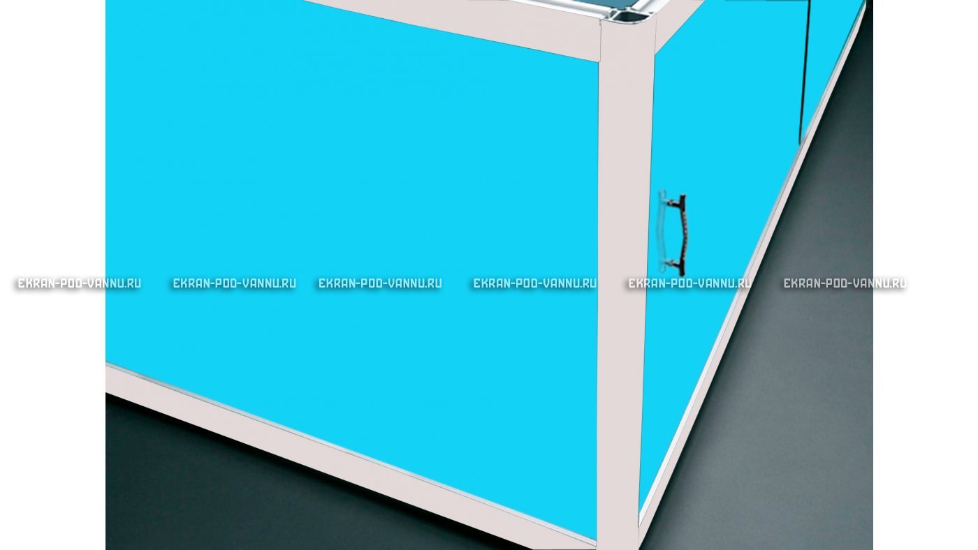 Торцевой экран под ванну EUROPLEX Комфорт голубой картинка 12