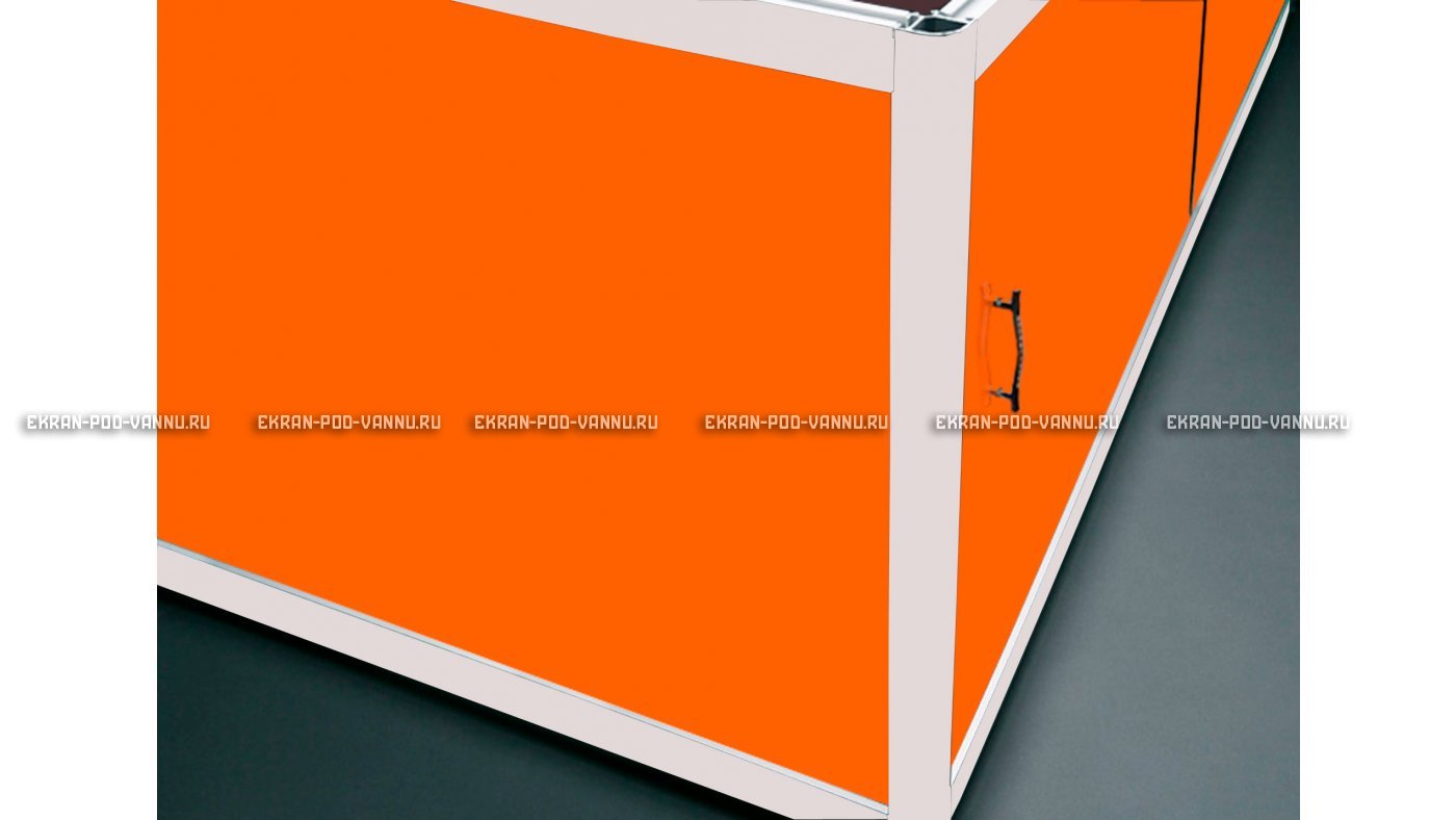 Угловой экран под ванну EUROPLEX Комфорт оранжевый картинка 10