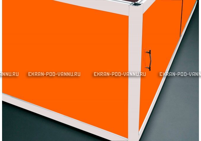 Угловой экран под ванну EUROPLEX Комфорт оранжевый картинка 1
