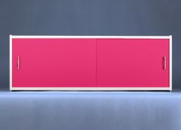Экран раздвижной EUROPLEX Комфорт 180 см розовый